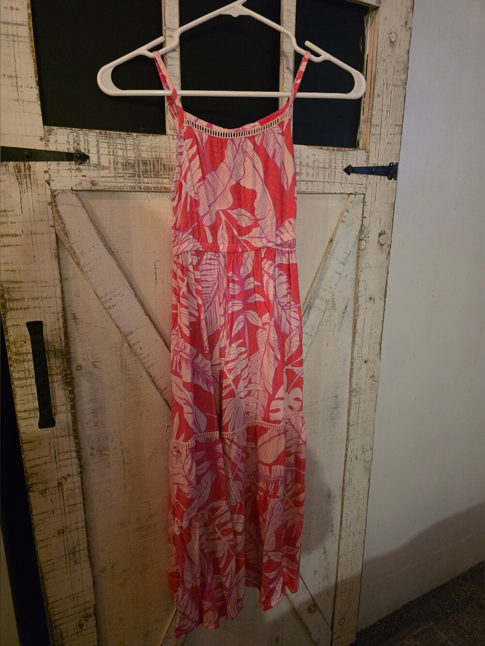 Cat & Jack Pink and Coral Floral Girls' Casual Dress